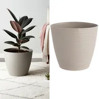 Macetero Redondo de Plástico 24.4x23 cm Taupe