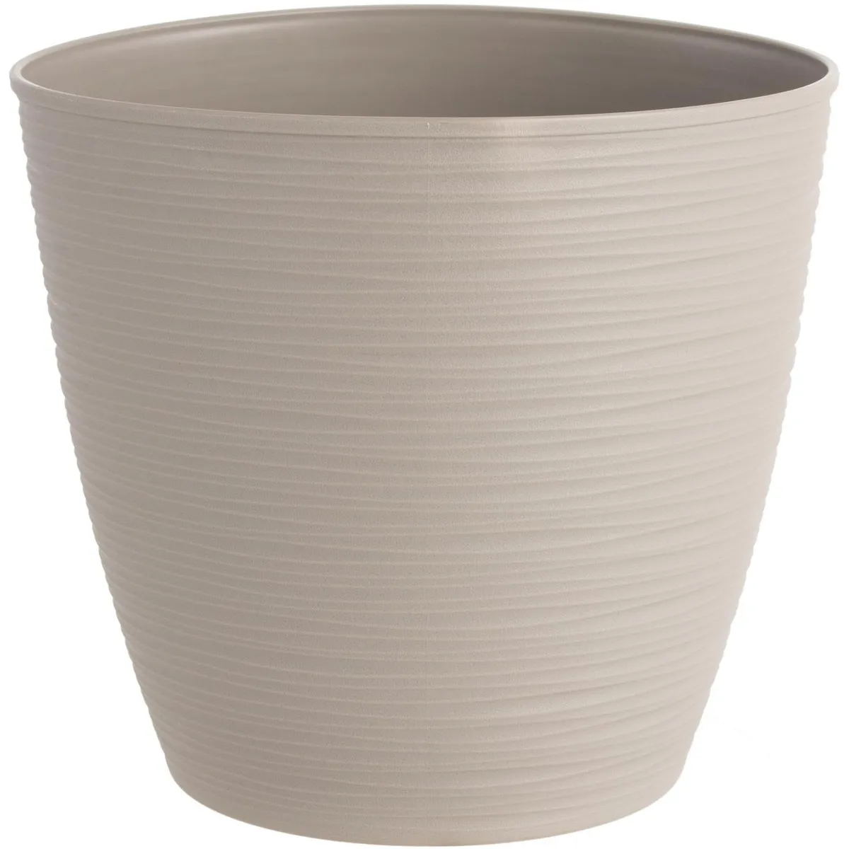 Macetero Redondo de Plástico 24.4x23 cm Taupe, marca REYPLAST - Foto 2
