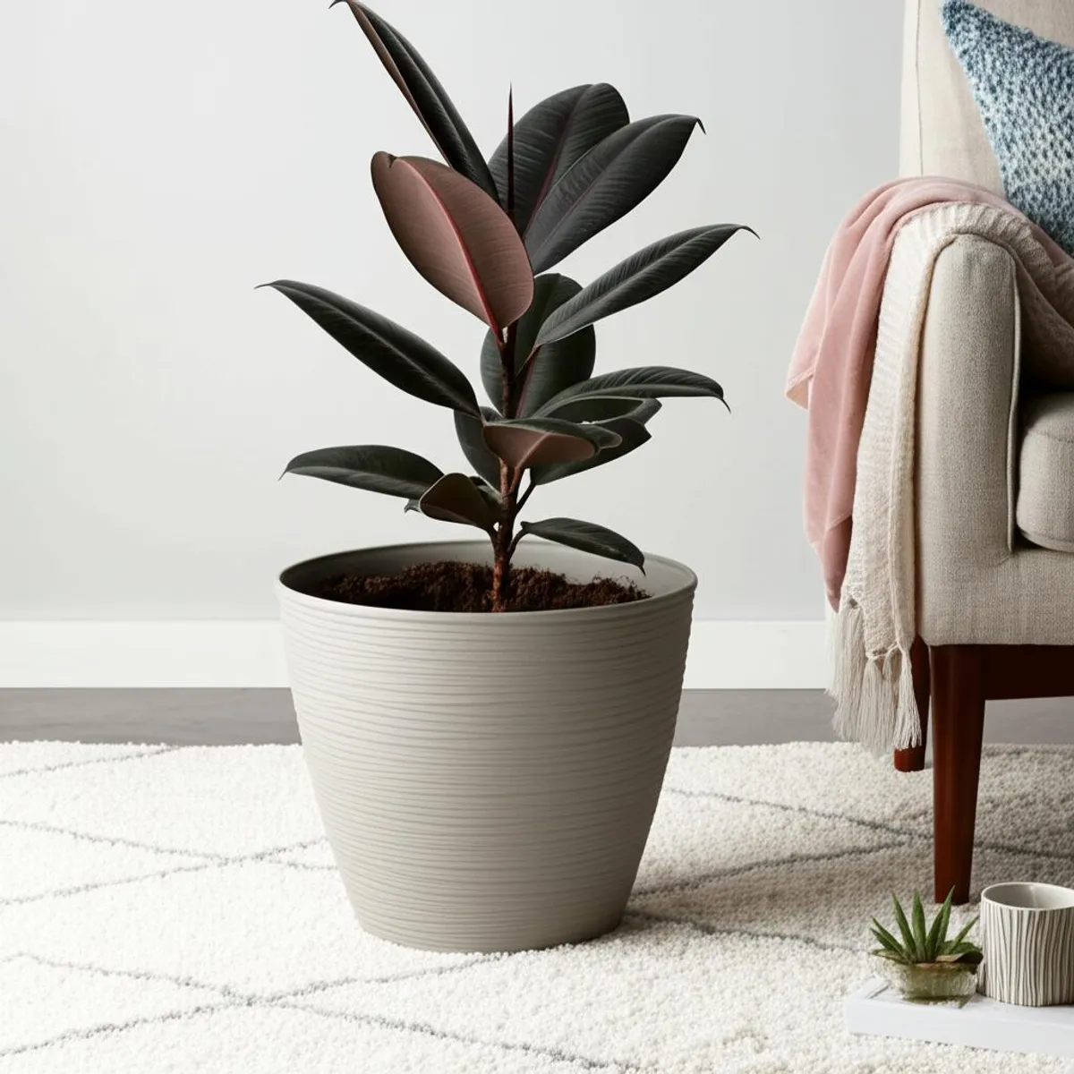 REYPLAST - Macetero Redondo de Plástico 24.4x23 cm Taupe