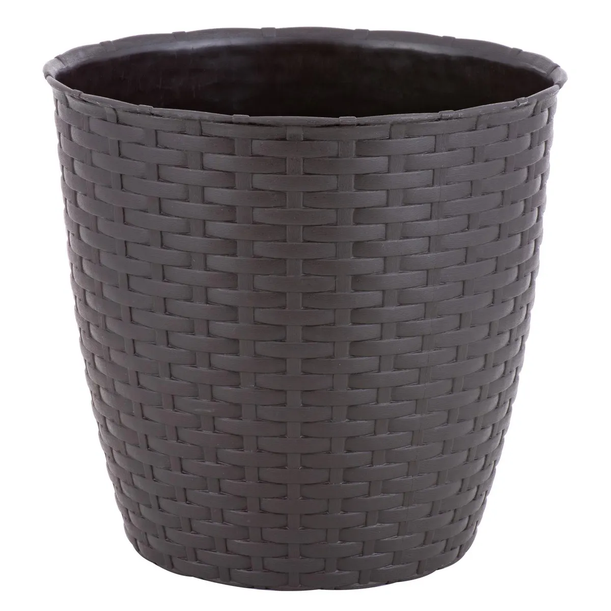 REYPLAST - Macetero Redondo de Plástico 25x24 cm Marrón