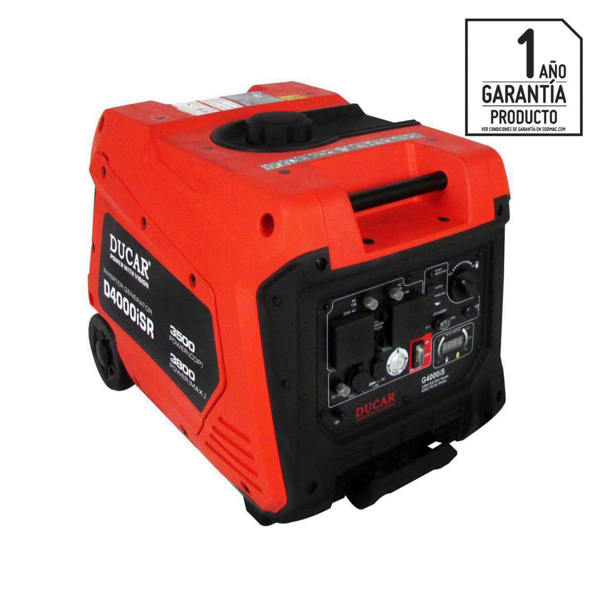 DUCAR - Generador Eléctrico a Gasolina Partida Eléctrica 4000 W 7 l