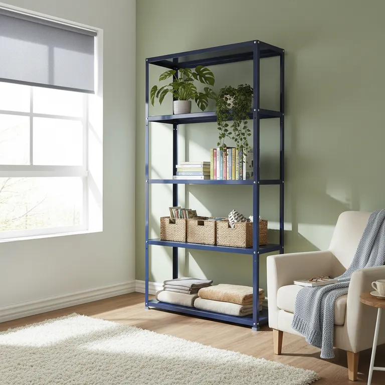 JUST HOME COLLECTION Estante Metal 5 Nivel(es) 90x172x30 cm Azul