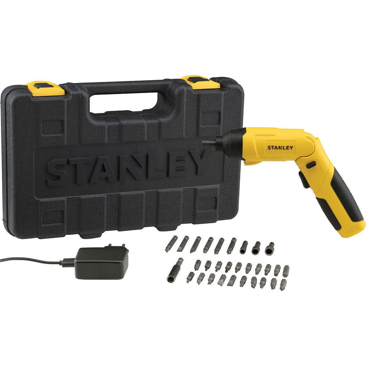 STANLEY - Atornillador inalámbrico 4V + 30 accesorios