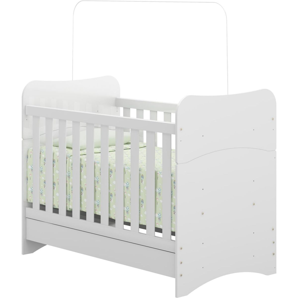 KIDSCOOL - Cuna 135x75x104 cm blanca