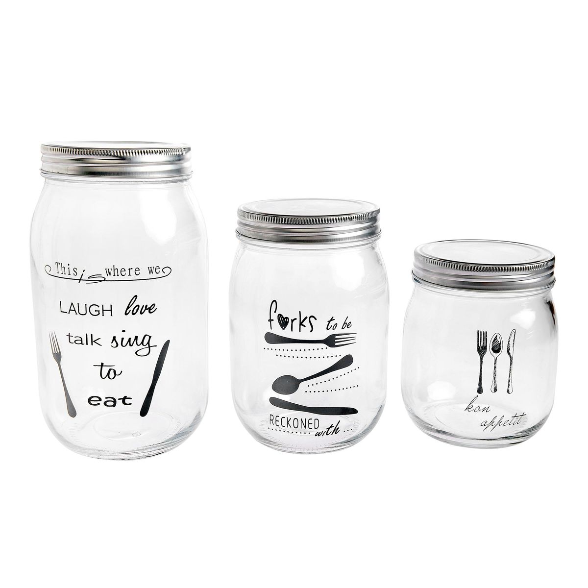 JUST HOME COLLECTION - Frasco con Frases Vidrio 1400 ml