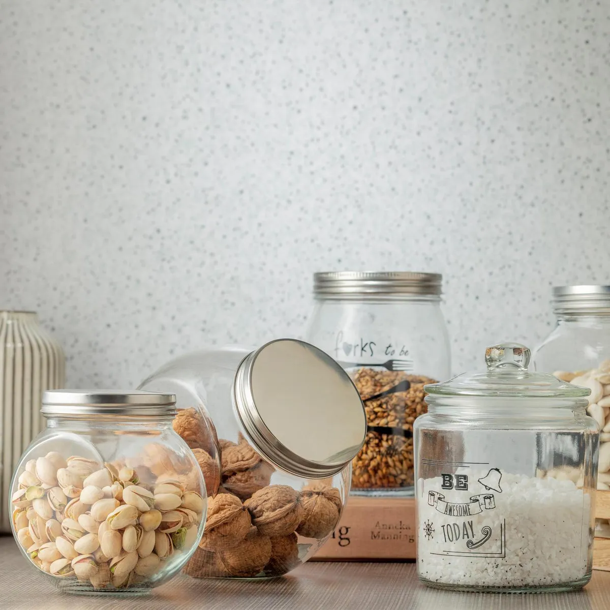 JUST HOME COLLECTION - Frasco con Frases Vidrio 1000 ml