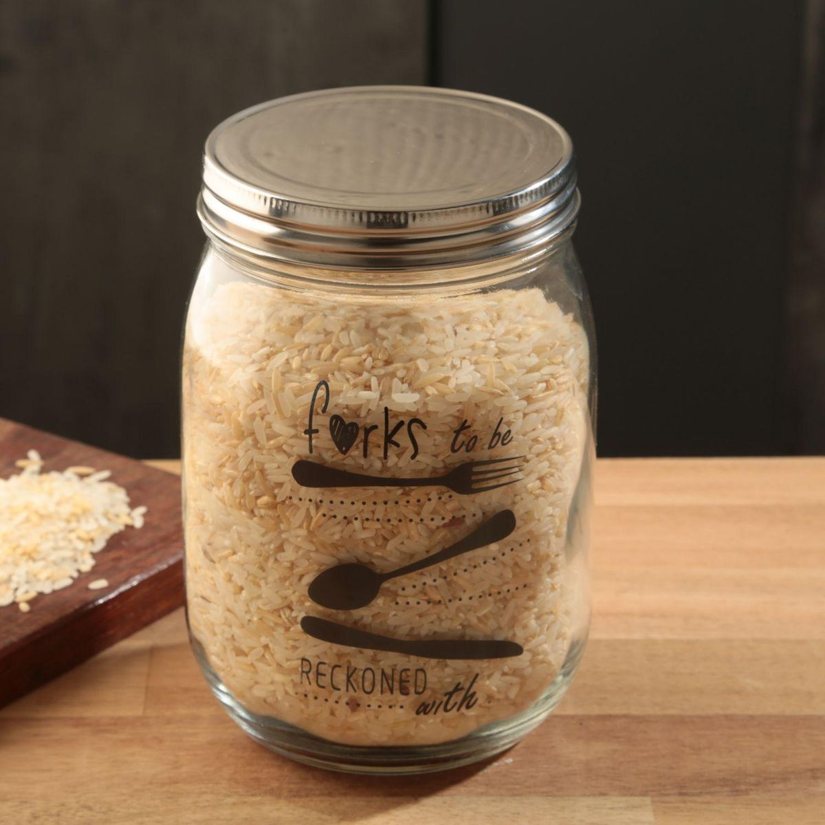 JUST HOME COLLECTION - Frasco con Frases Vidrio 1000 ml