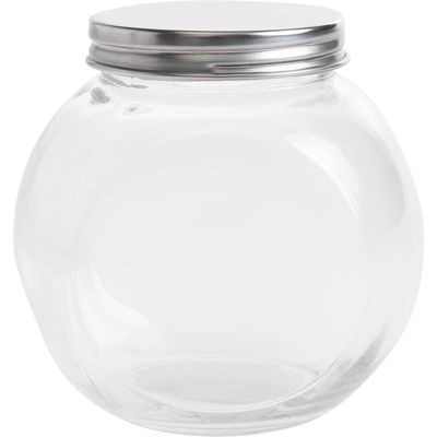 Imagen 2 del producto Frasco Redondo con Tapa Silver Vidrio 200 ml