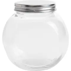 JUST HOME COLLECTION - Frasco vidrio 0,2 lt redondo tapa silver