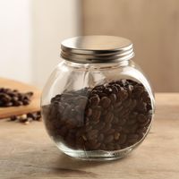 Frasco Redondo con Tapa Silver Vidrio 200 ml