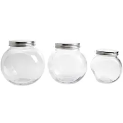 JUST HOME COLLECTION - Frasco vidrio 1,8 lt redondo tapa silver