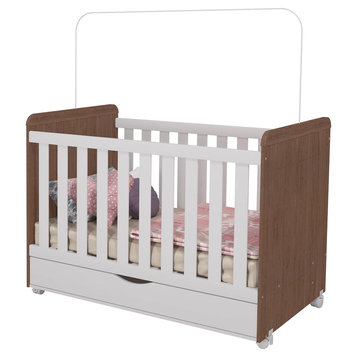 Cuna 135x76x101 cm avellana, marca KIDSCOOL - Foto Principal