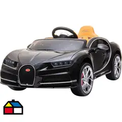 KIDSCOOL - Auto Chiron negro batería 12V licencia Bugatti