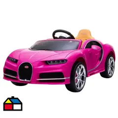 KIDSCOOL - Auto Chiron rosado batería 12V licencia Bugatti