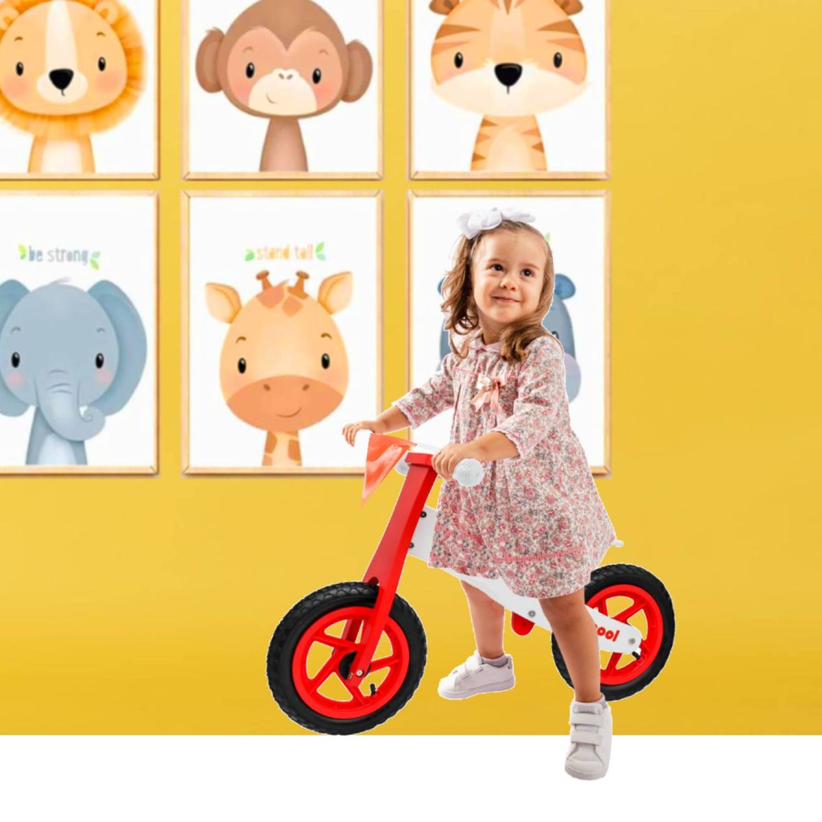 KIDSCOOL - Bicicleta madera rojo Riders aro 12