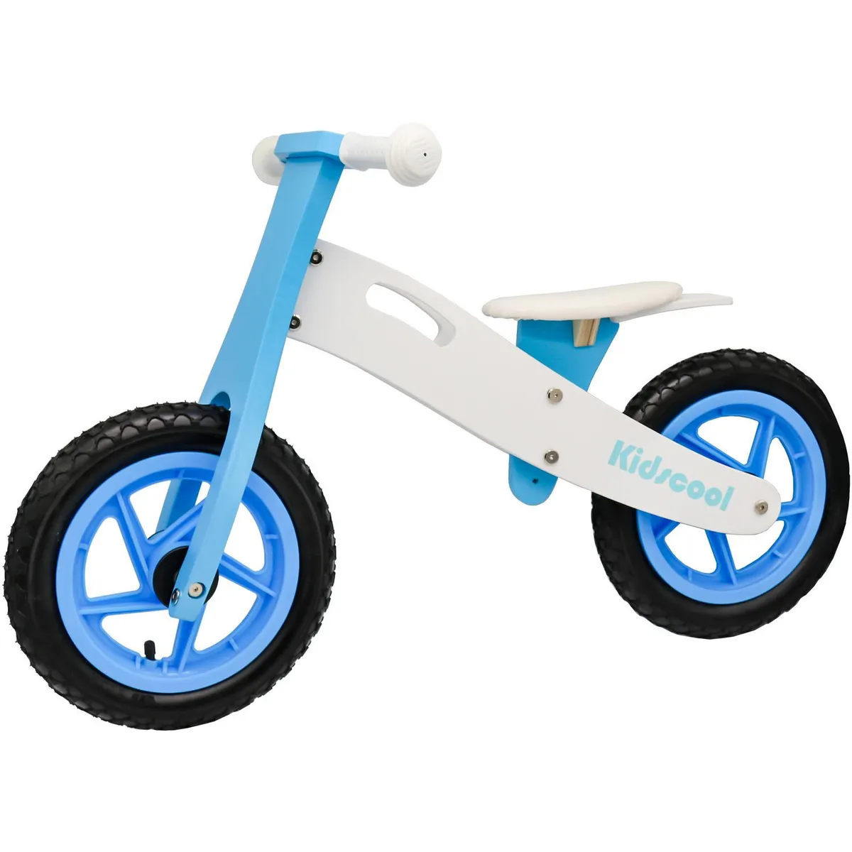 KIDSCOOL - Bicicleta madera blanco azul Riders aro 12