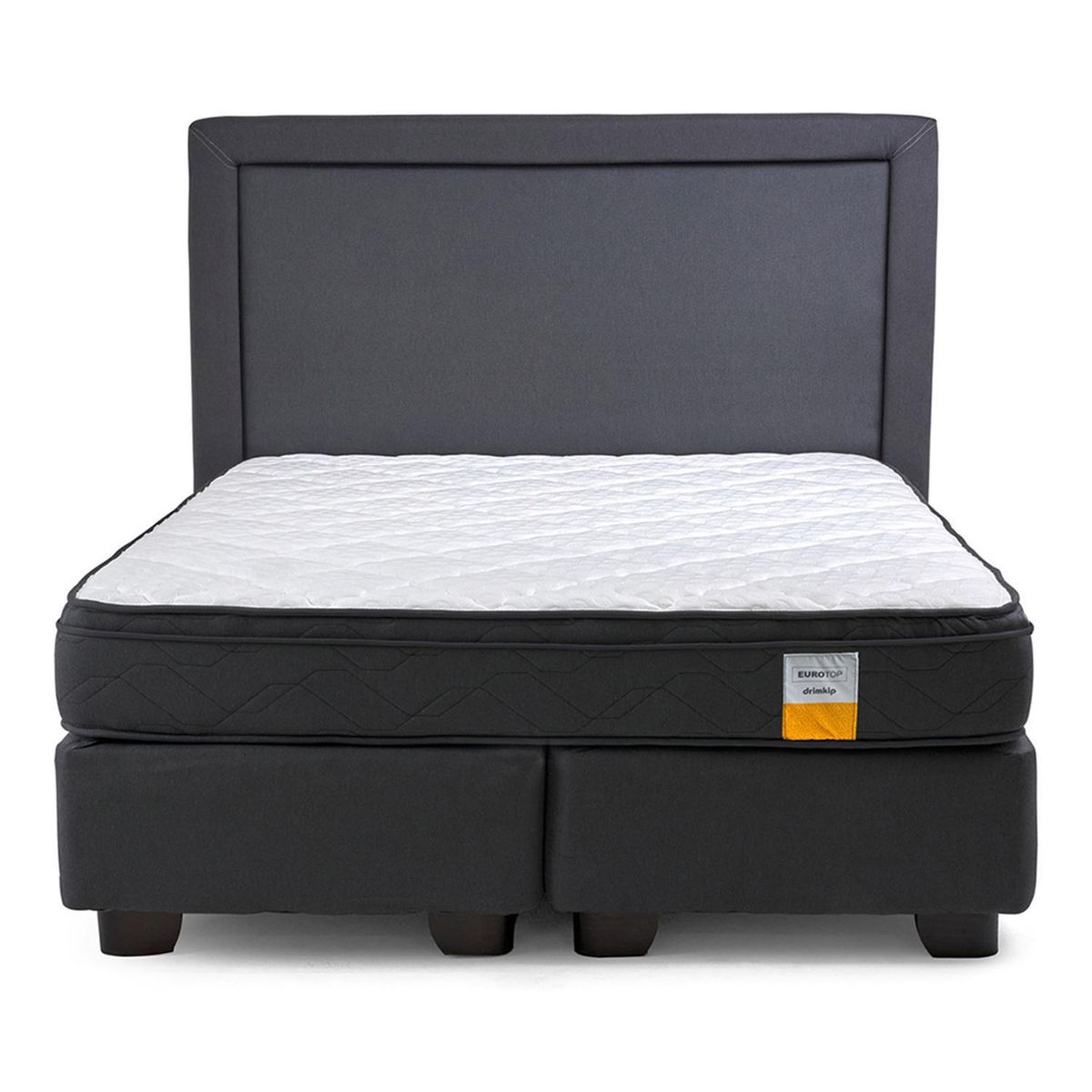 DRIMKIP - Cama Americana Eurotop King Bd 180X200 Cm + Respaldo