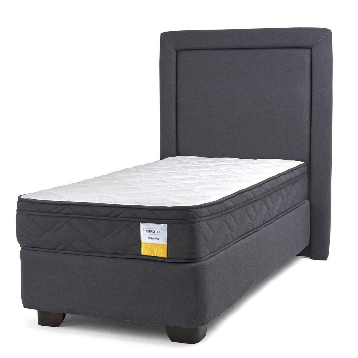 DRIMKIP - Cama Americana Eurotop 1.5 Plaza Plus Bn 105X200 Cm + Respaldo