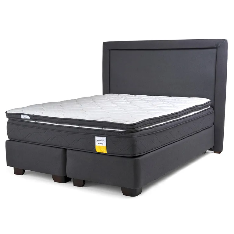 DRIMKIP Cama Americana Eurotop King Bd 180X200 + Topper + Respaldo