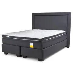 DRIMKIP - Cama Americana Eurotop King BD 180x200 + Topper + Respaldo