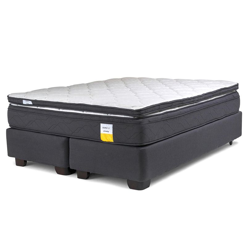 DRIMKIP - Cama Americana Eurotop 2 Plazas Plus BD 150x200 cm + Topper