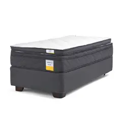 DRIMKIP - Cama Americana Eurotop 1.5 Plaza Plus BN 105x200 cm + Topper
