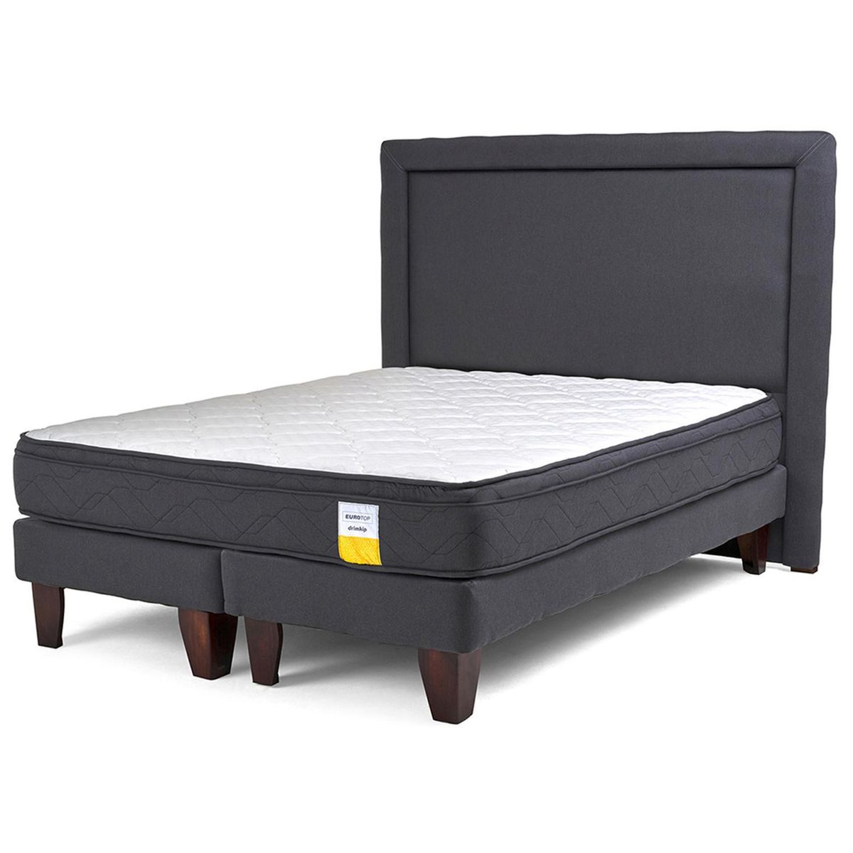 DRIMKIP - Cama Europea Eurotop 2 Plazas Plus BD 150x200 cm + Respaldo