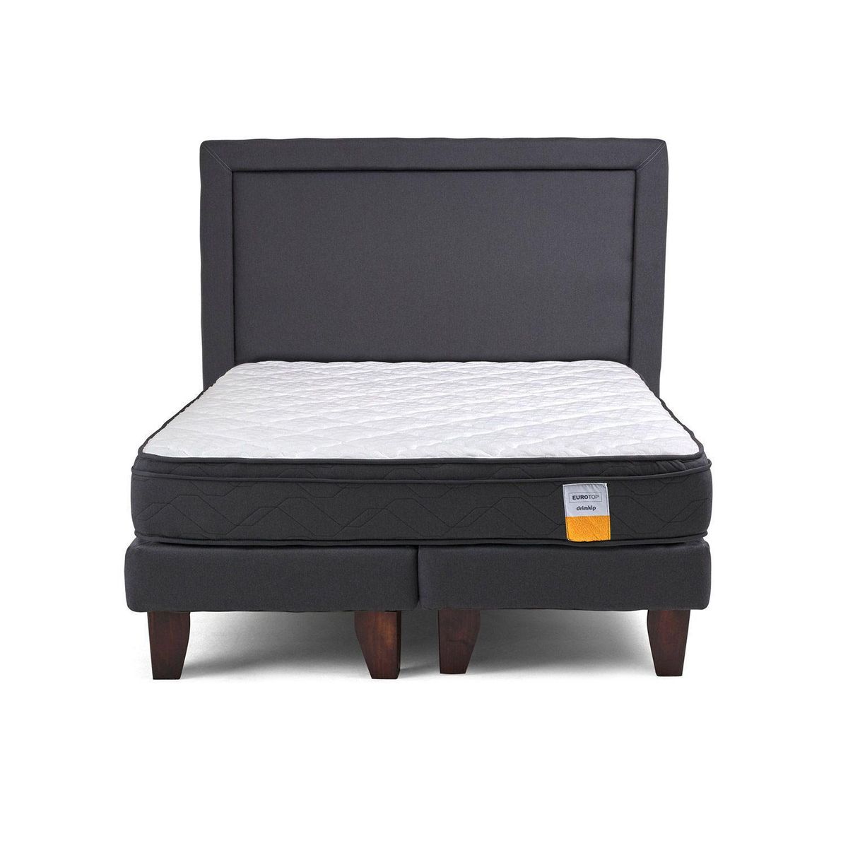 DRIMKIP - Cama Europea Eurotop Full BD 137x190 cm + Respaldo