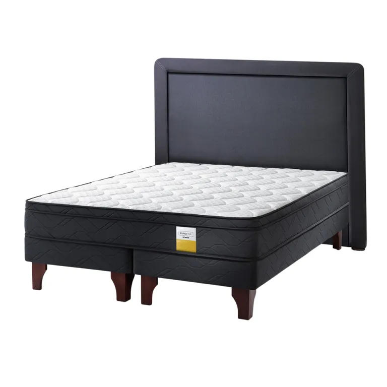DRIMKIP Cama Europea Eurotop Súper King Bd 200X200 Cm + Respaldo