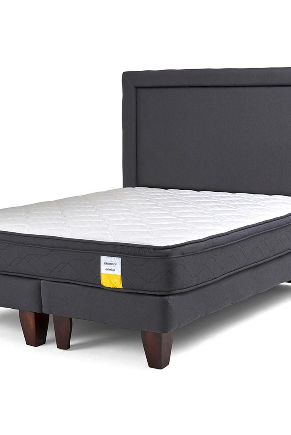 DRIMKIP - Cama Europea Eurotop Súper King BD 200x200 cm + Respaldo