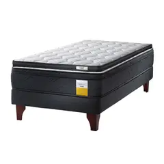 DRIMKIP - Cama Europea Eurotop 1.5 Plaza Bn 105X190 Cm + Topper