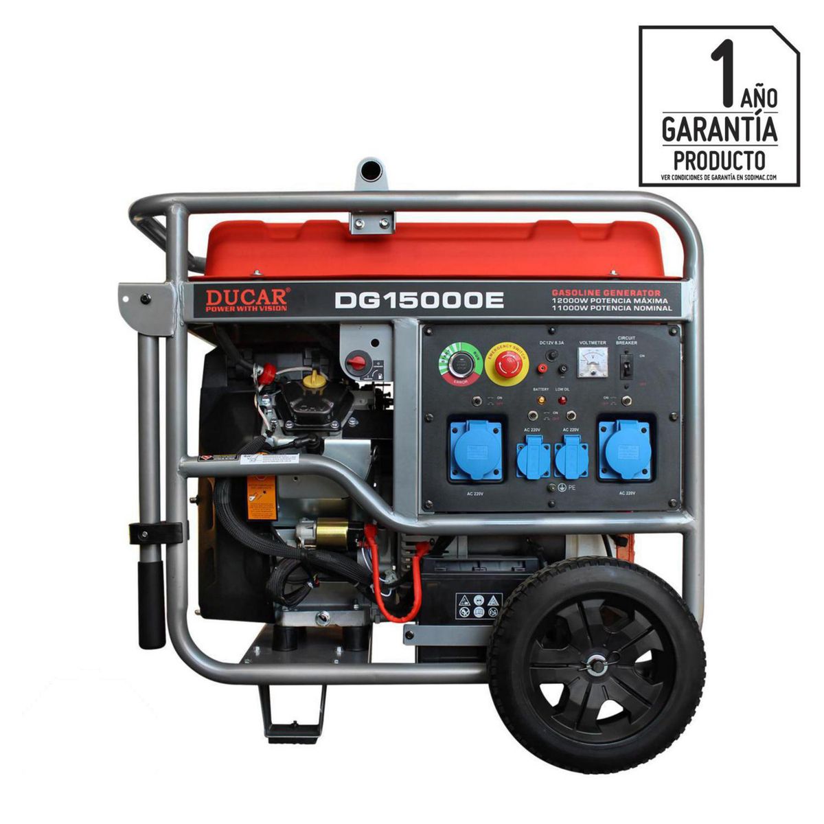 DUCAR - Generador Eléctrico a Gasolina Partida Eléctrica 11000 W 40 l