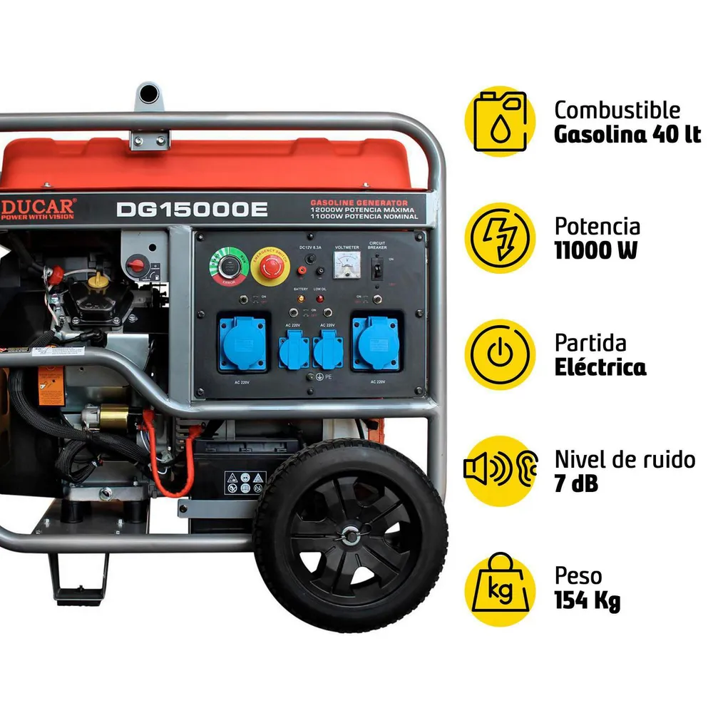 Ducar DG15000E Gasolina, foto 3