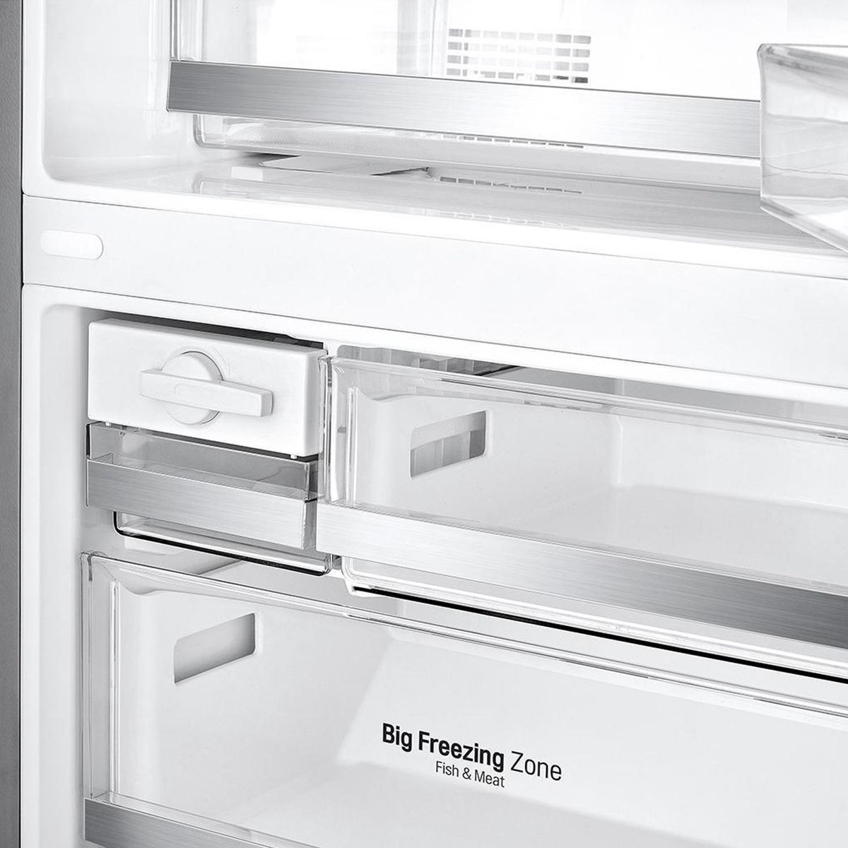 LG - Refrigerador Bottom Freezer No Frost 442 Litros Platinum Silver LB45SGP