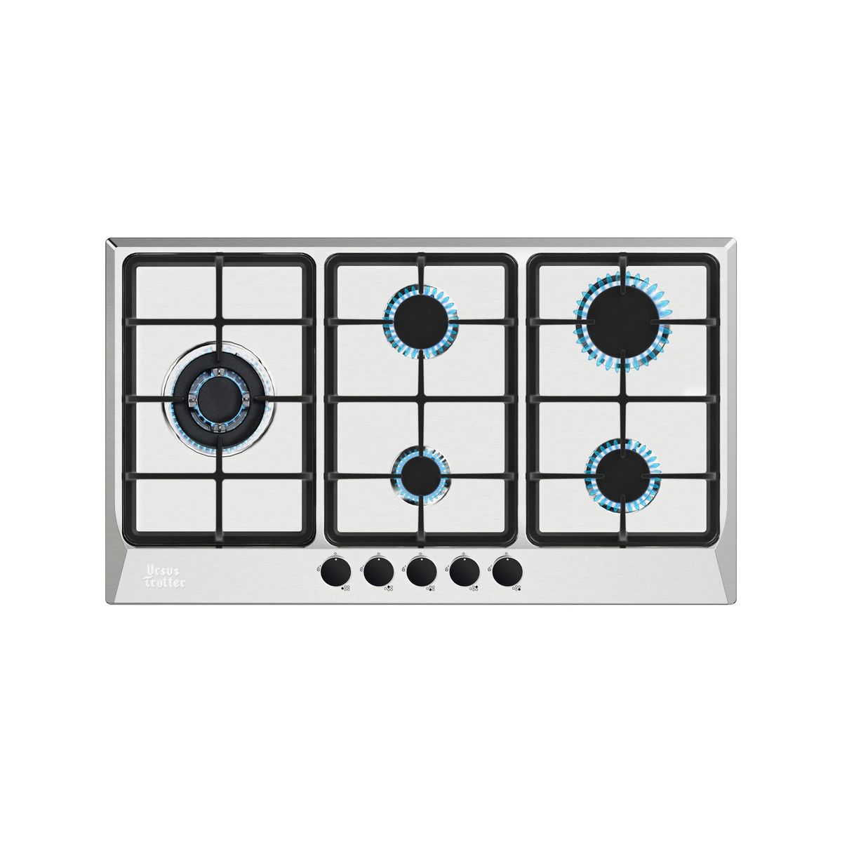 URSUS TROTTER - Encimera Gas Licuado 5 Platos Inox UT PRIME GLT-5 GL