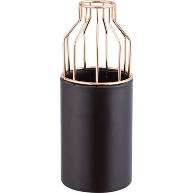 Portavelas metal 25 cm dorado