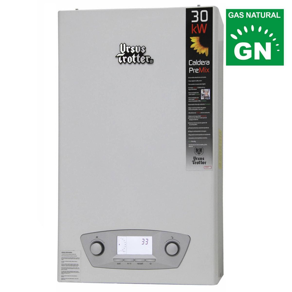 URSUS TROTTER - Caldera de Condensación Gas Natural 16 Litros 2800 W de Muro
