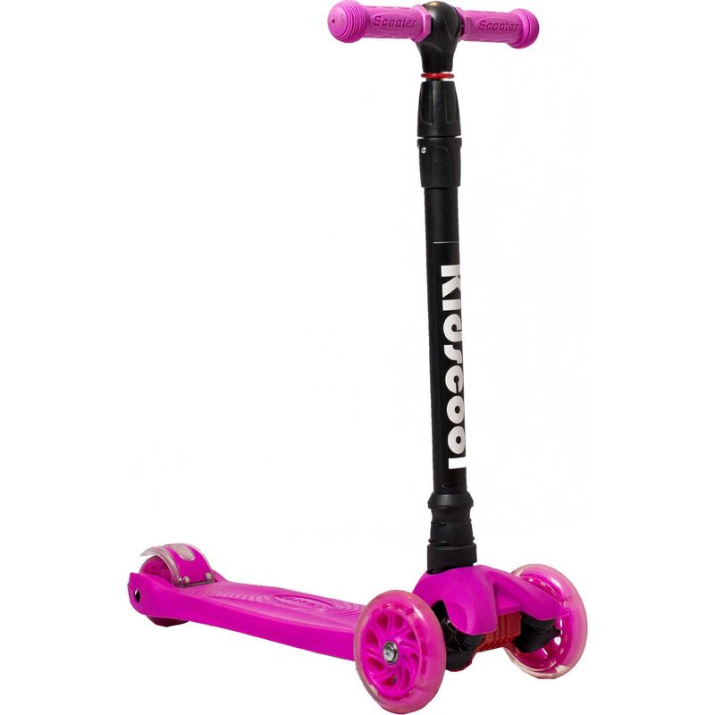 KIDSCOOL - Scooter de 3 ruedas con luces led rosado