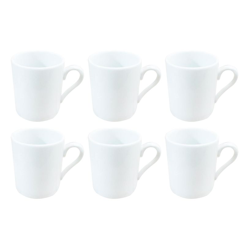 DECO EXPRESS - Set 6 mugs 260 cc blanco