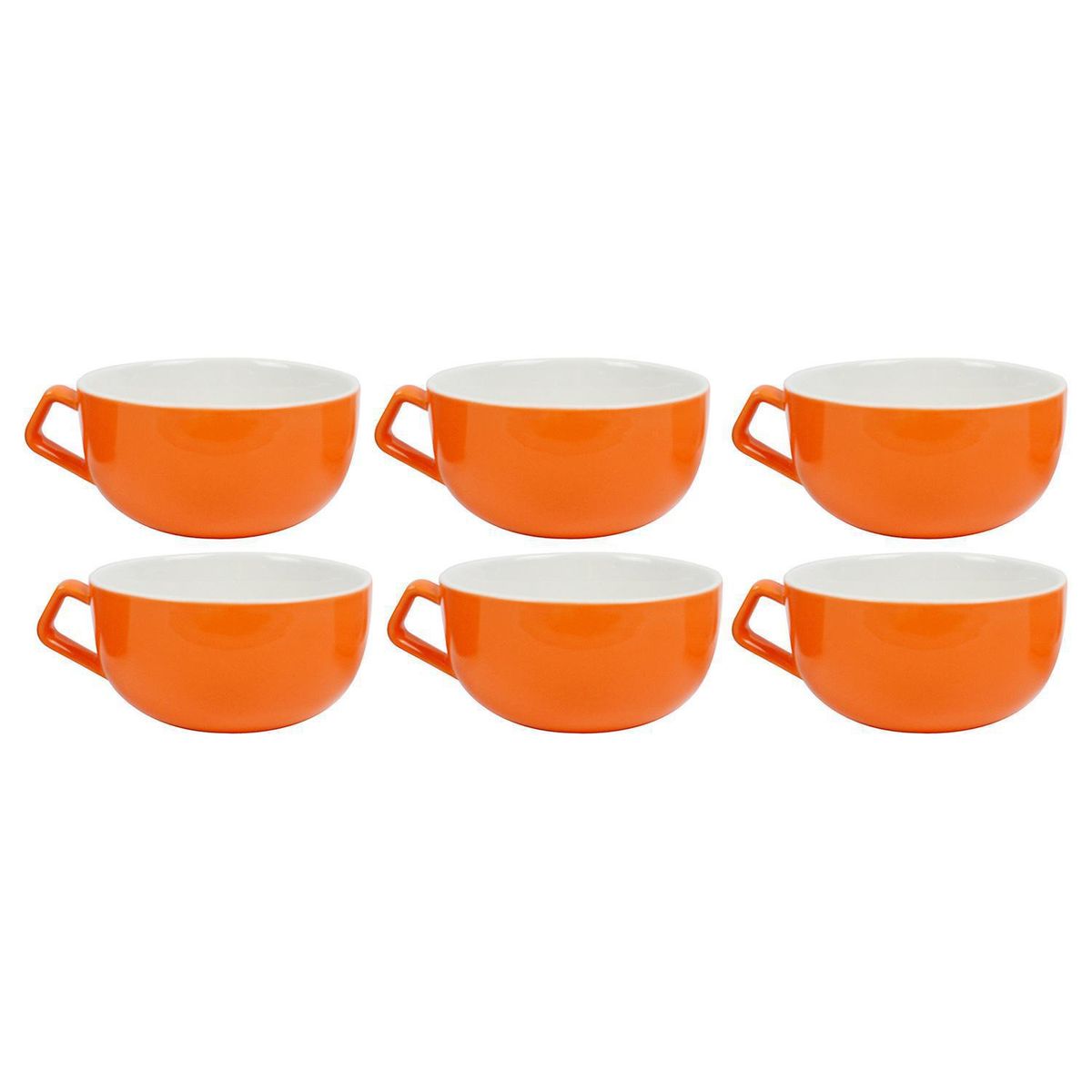 DECO EXPRESS - Set 6 mugs 260 cc naranjo