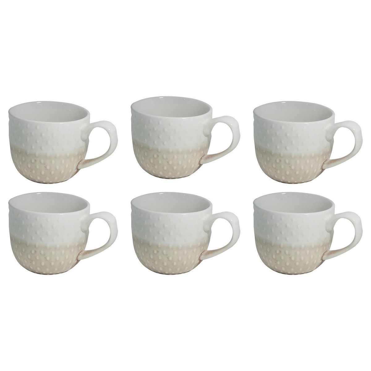 DECO EXPRESS - Set 6 mugs textura 260 cc beige