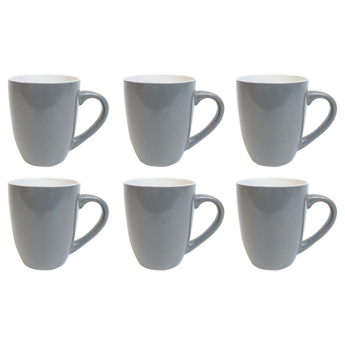 Set 6 mugs 360 cc gris, marca DECO EXPRESS - Foto Principal