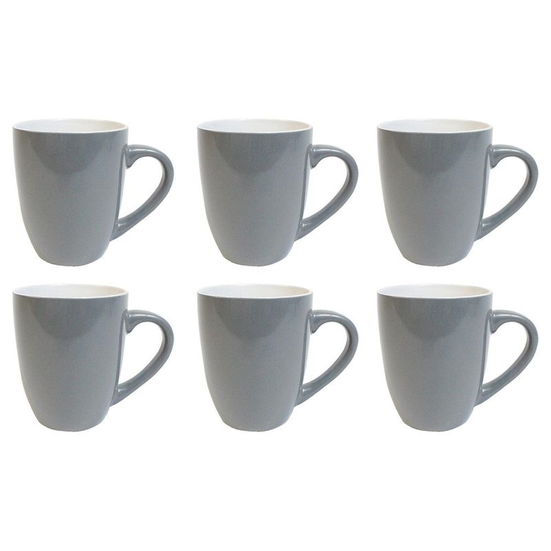 DECO EXPRESS - Set 6 mugs 360 cc gris