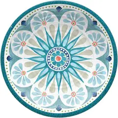 JUST HOME COLLECTION - 21.6 cm Melamina Medallión Turquesa