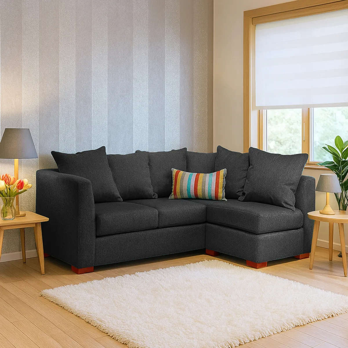 DKORA - Sofá seccional randall 137x180x67 cm