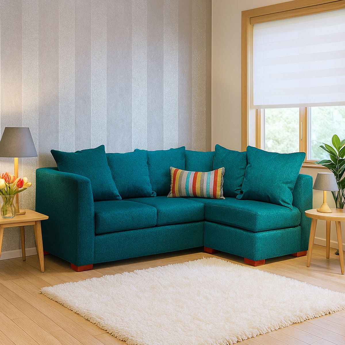 DKORA - Sofá seccional randall 137x180x67 cm