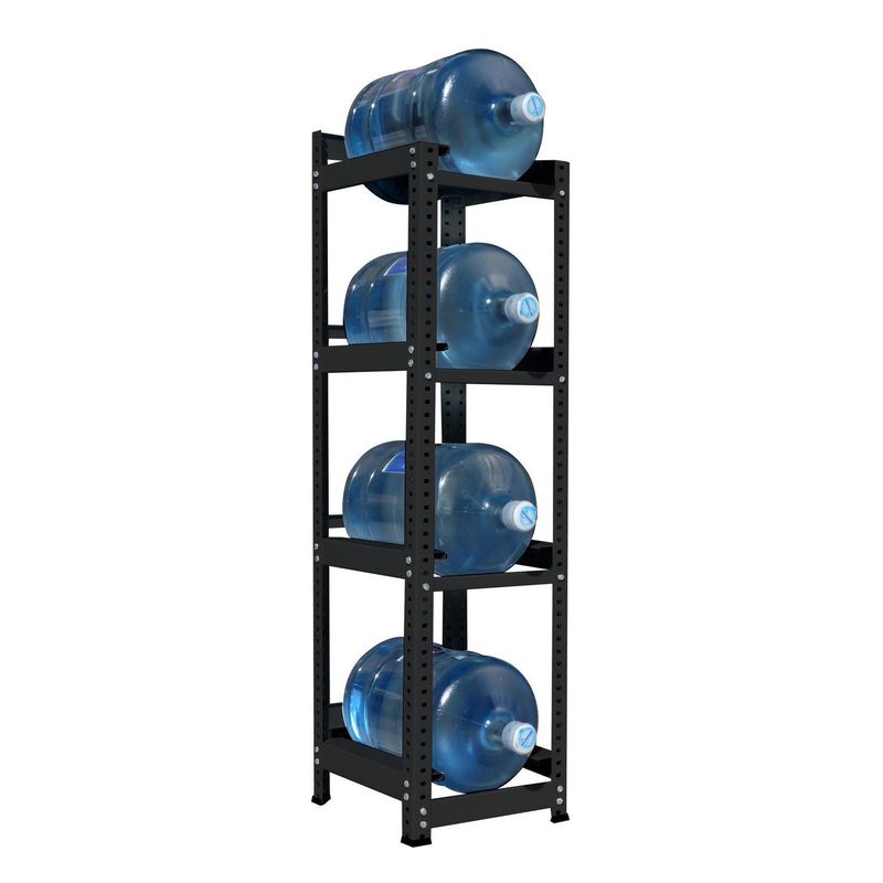 MOVILOCKERS - Rack Acero 4 Nivel(es) 40x140x37 cm Negro/Mate