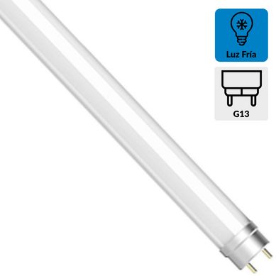Set 6 tubos Led Unipolo T8 8 W luz fra.