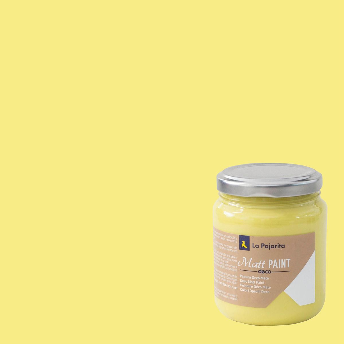LA PAJARITA - Pintura Acrílica Deco Mate Amarillo Lemon 0.175 l