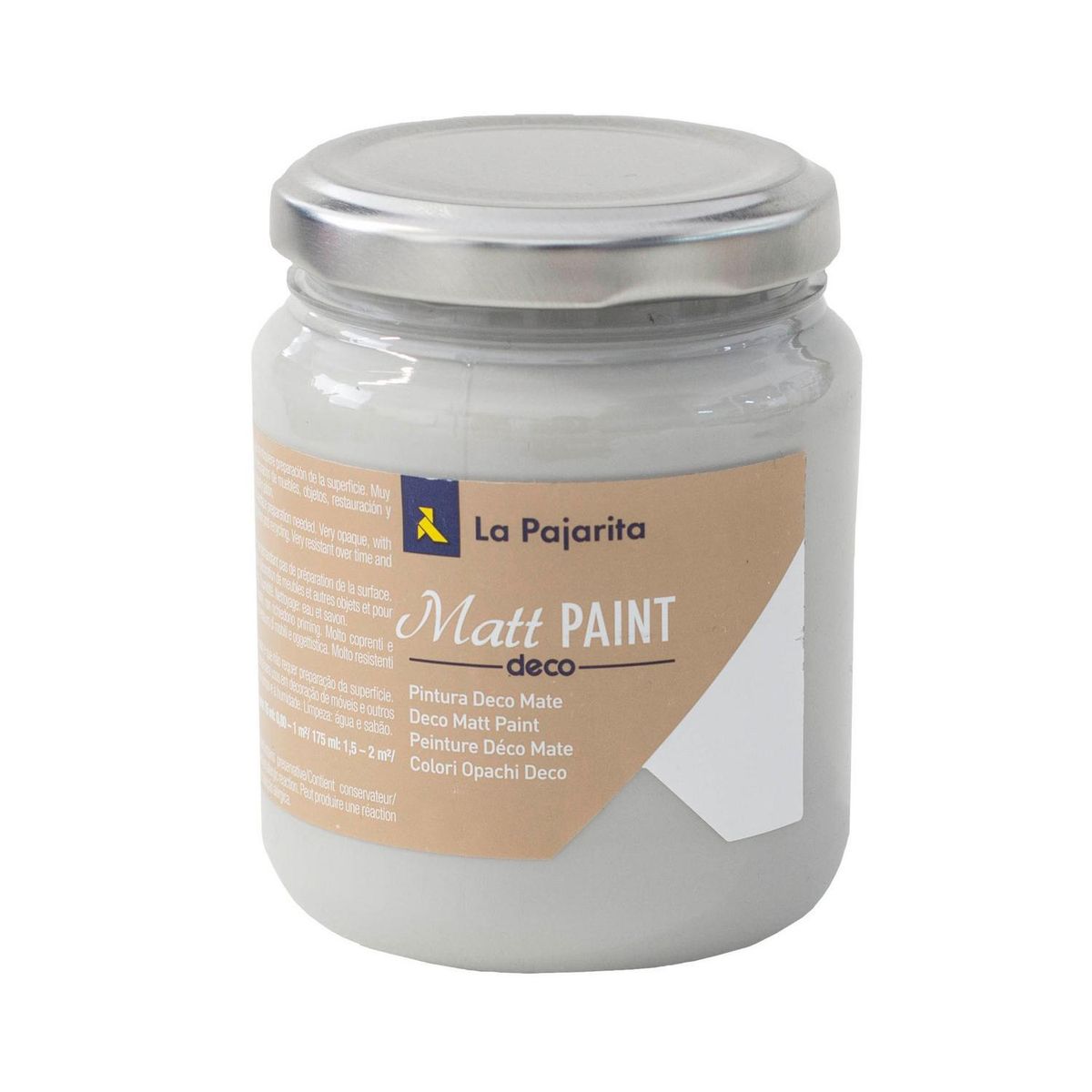 LA PAJARITA - Pintura Acrílica Deco Mate Gris French Grey 0.175 l